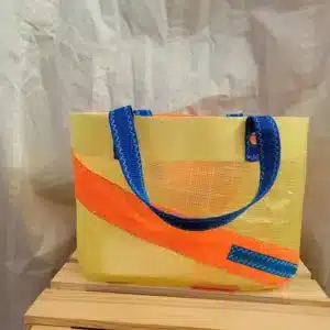 Sac BENTO en voile recyclée – 29×20 cm - jaune orange