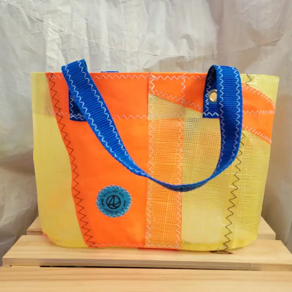 Sac BENTO en voile recyclée – 29×20 cm - jaune orange – Image 2