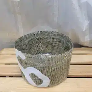 Corbeille en voile recyclée – 18 cm de diamètre. Kevlar 6.