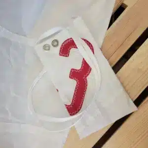 Pochette Téléphone bandoulière en voile recyclée – Rouge