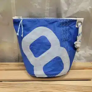 Trousse de toilette MOUSSE en voile recyclée – 24×18 cm – Bleu