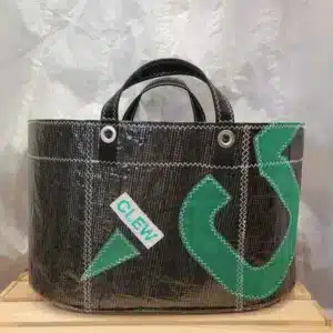 Panier en voile recyclée – 44×28 cm – Carbone