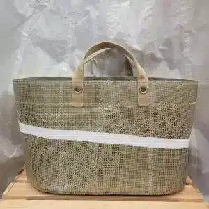 Panier en voile recyclée – 44×28 cm – Kevlar brun