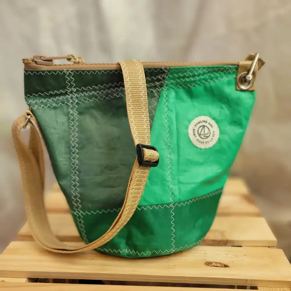Sac Prévert en voile recyclée – 24×18 cm (bandoulière) – Image 2