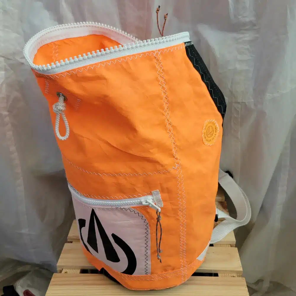 Sac Sacado en voile recyclée – 43×26 cm – Orange – Image 2