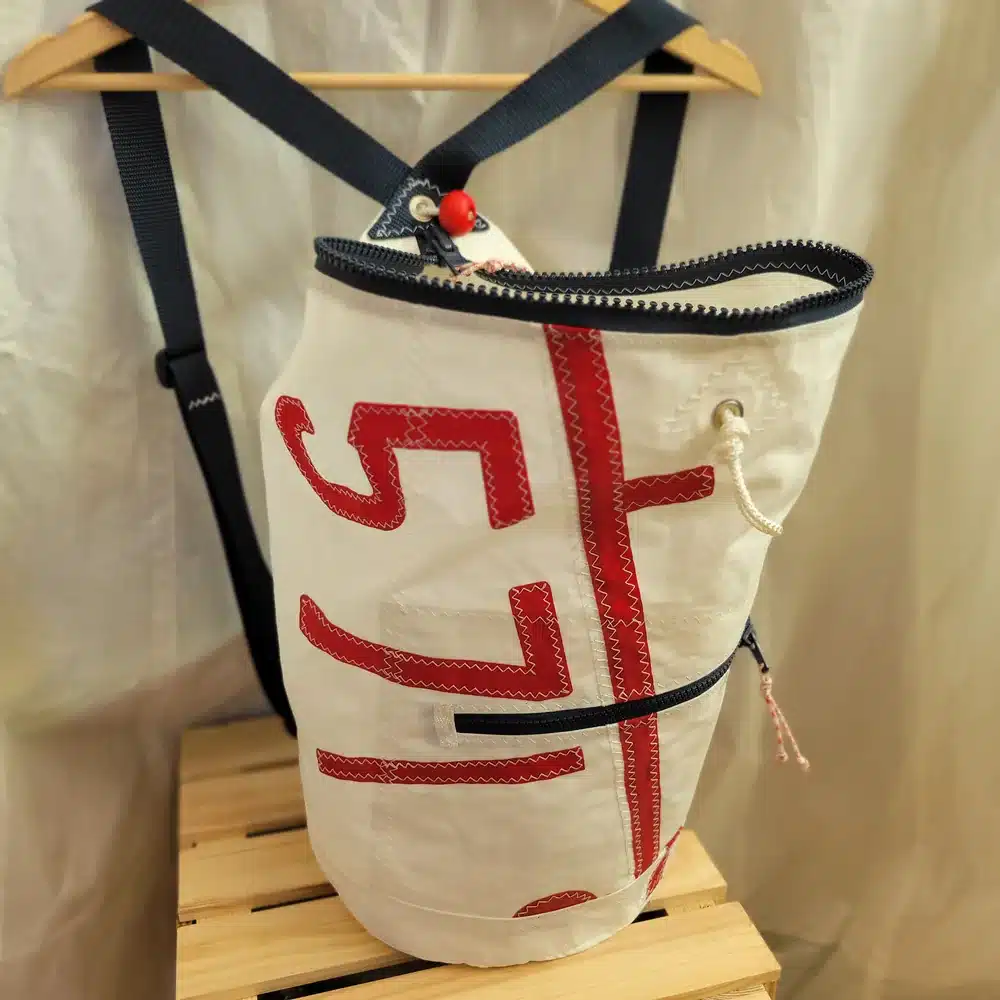 Sac Sacado en voile recyclée – 43×26 cm – Rouge – Image 2