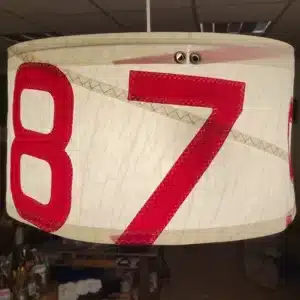 Suspension en voile recyclée – 60 cm de diamètre