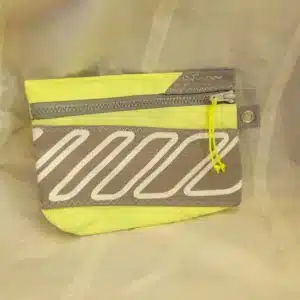Pochette TI'LOUP en voile recyclée - 21×15 cm – Jaune fluo