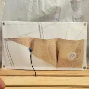 Équipet Triplettes en voile recyclée – 45×25 cm - blanc beige