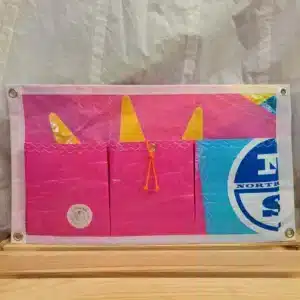 Équipet Triplettes en voile recyclée – 45×25 cm - rose